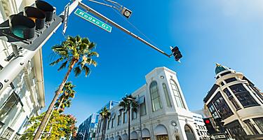 View of Rodeo Drive in Beverly Hills, California