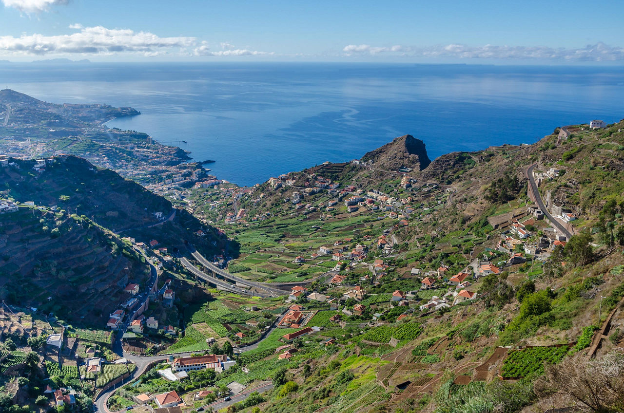 Madeira (Funchal), Portugal, View from mountain
