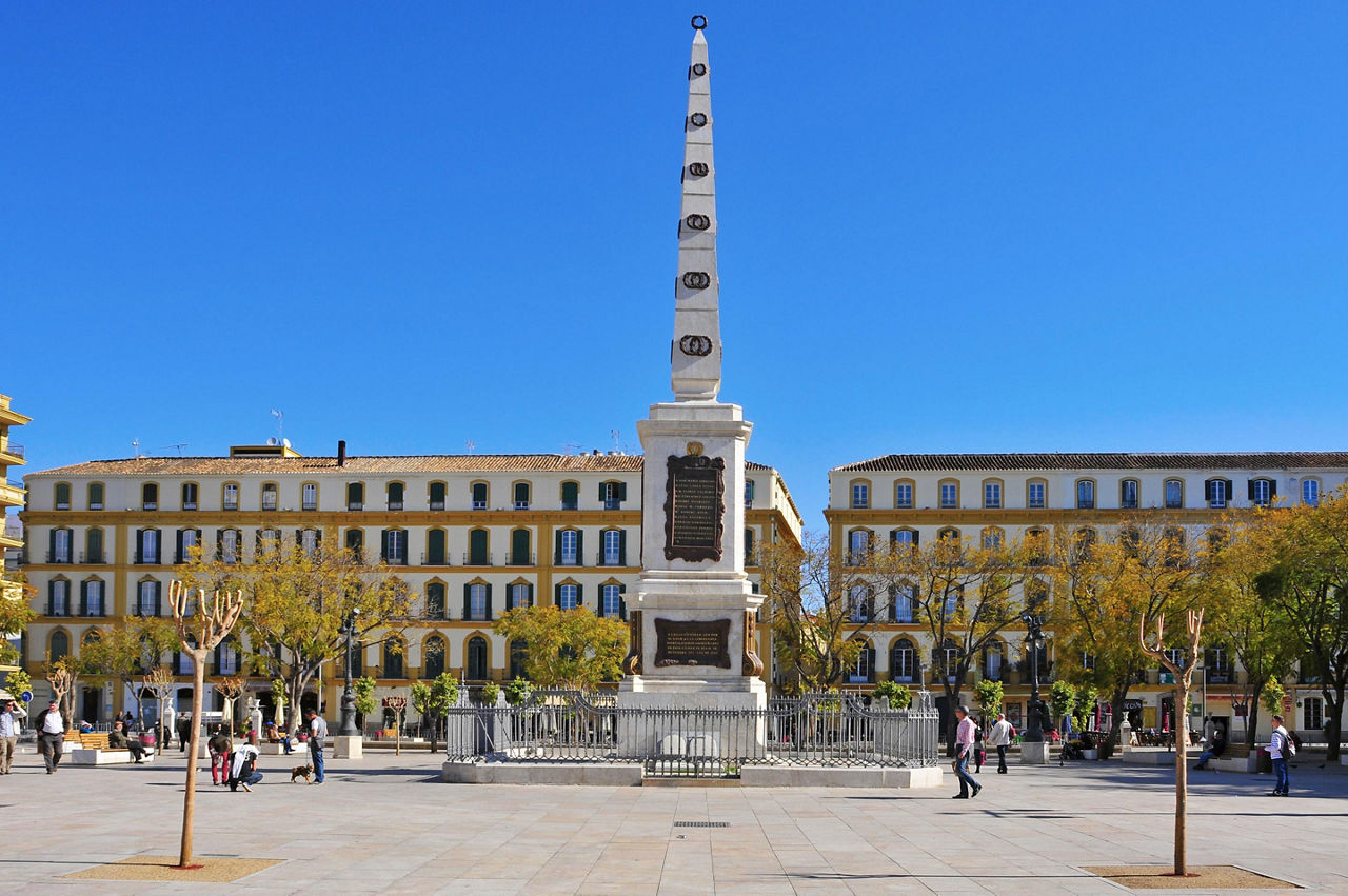 Plaza de la Merced in Malaga, Spain