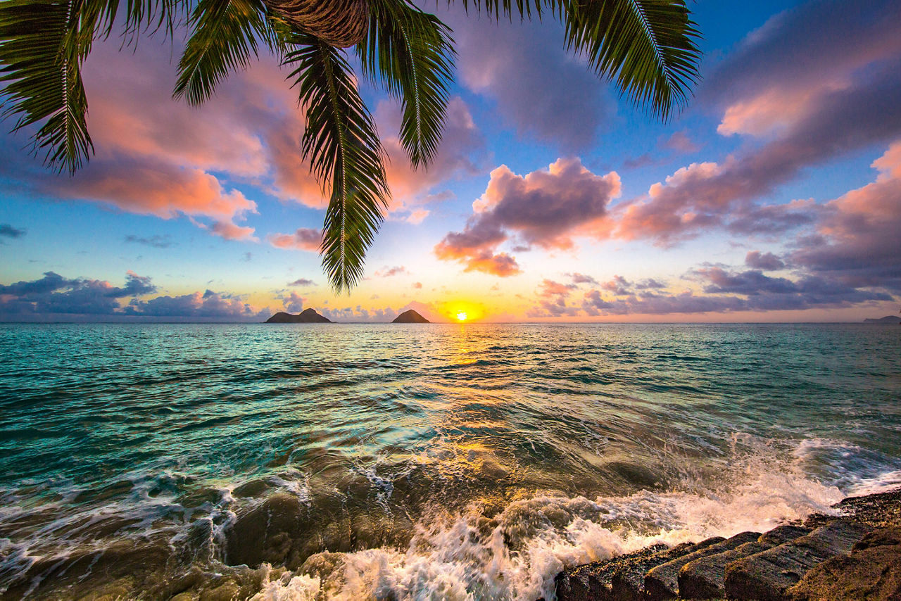 Beautiful Lanikai, Kailua Sunrise in Hawaii Photo