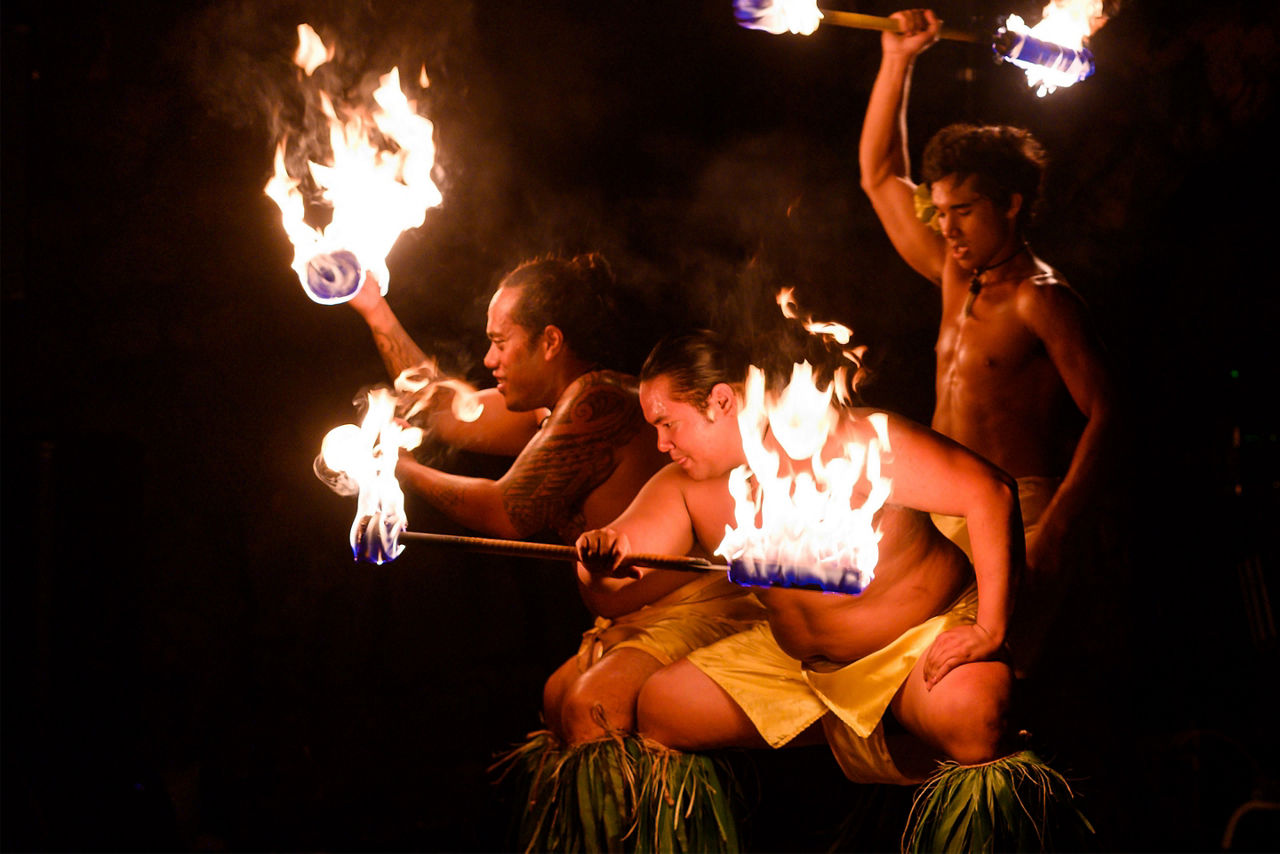 Hawaii Lahaina Drum of the Pacific Fire Performers