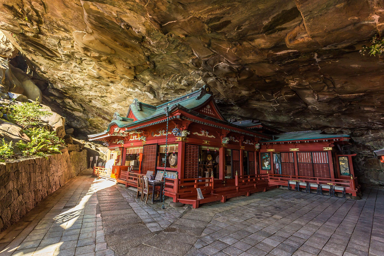Udo jingu, a Shinto shrine located on Nichinan coastline, Kyushu, Japan.