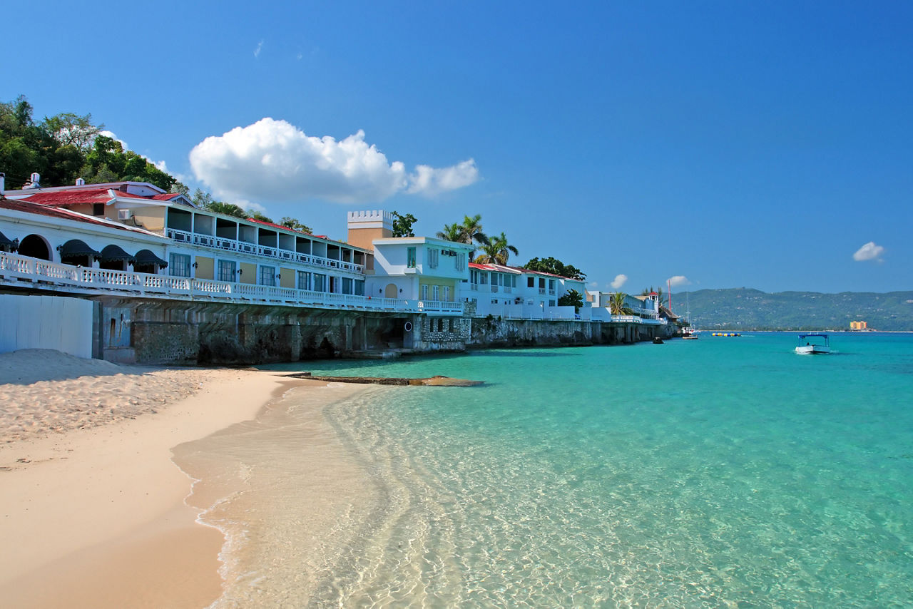 Doctors Cave Beach Waterfront Houses, Montego Bay, Jamaica