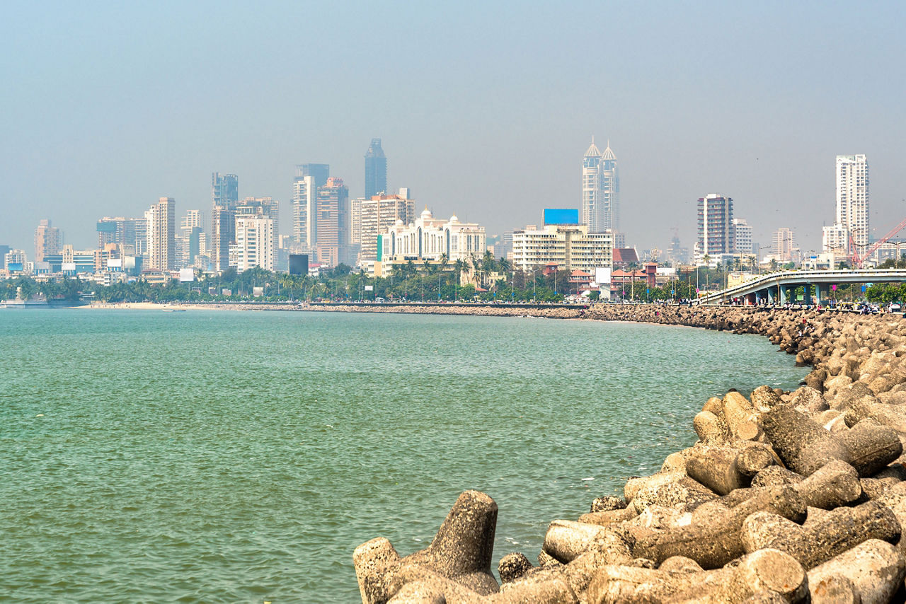 View of Mumbai, India, from Marine Drive