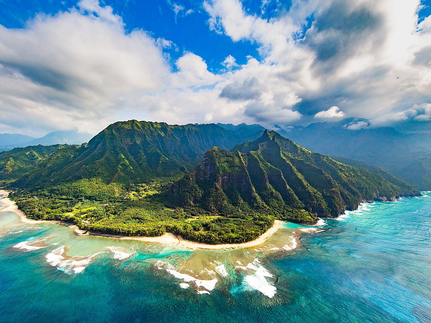 Napali Coast, Hawaii Panoramic View