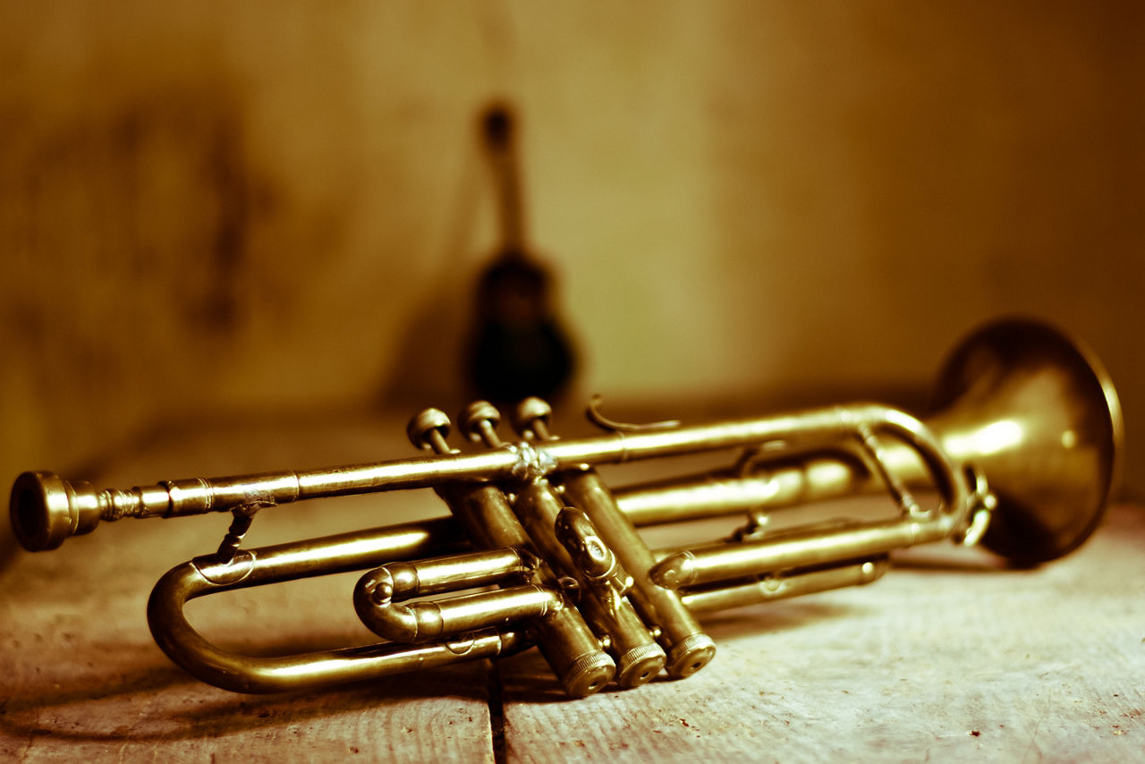 Old jazz trumpet