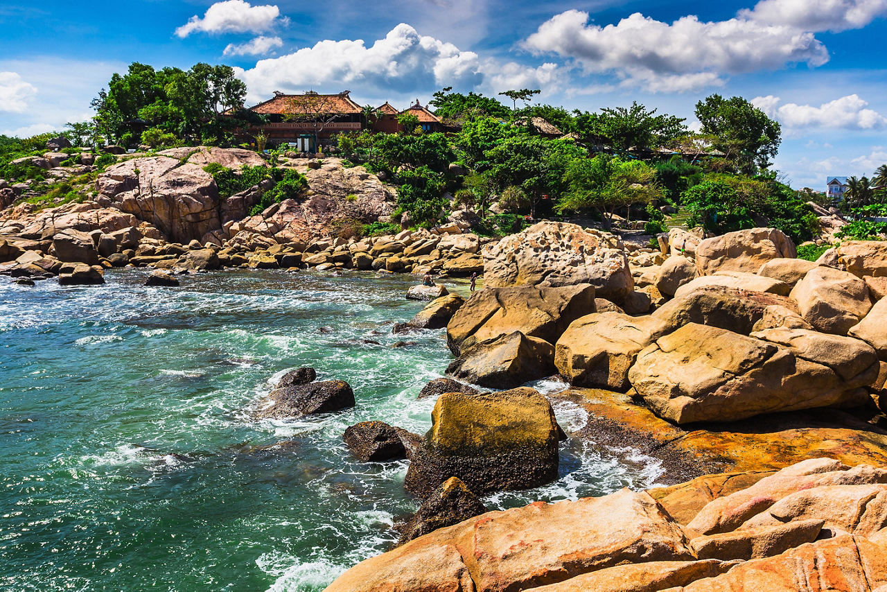 Nha Trang, Vietnam Cape Beach Rocks