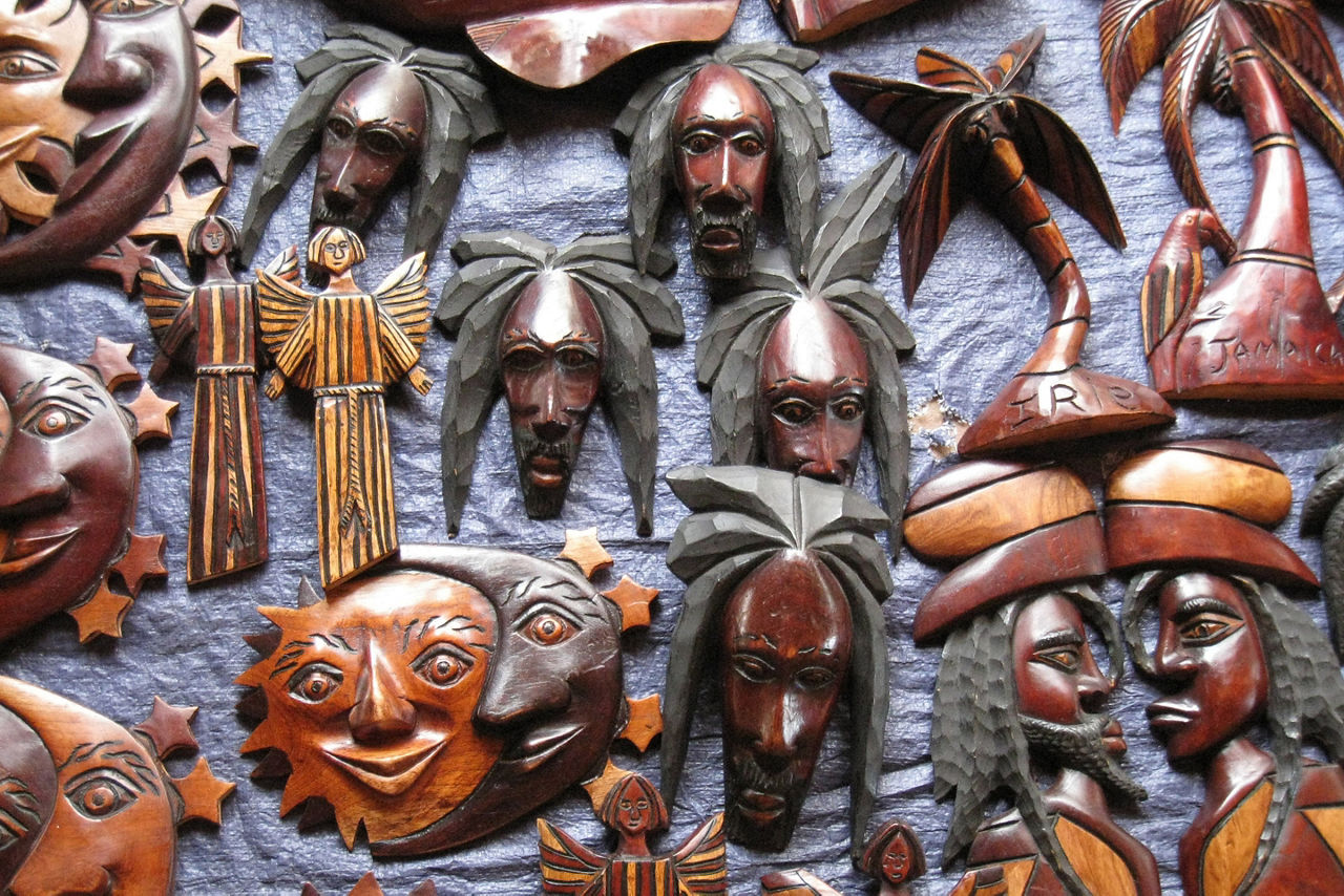 Carved Wood Artifacts, Ocho Rios, Jamaica