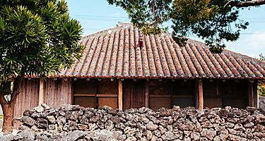 A house of traditional construction in Okinawa, Japan