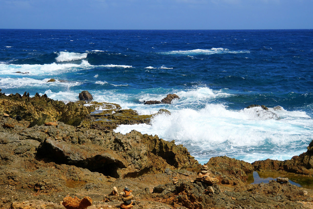 Andicuri Beach Cliffs Rocky, Oranjestad, Aruba