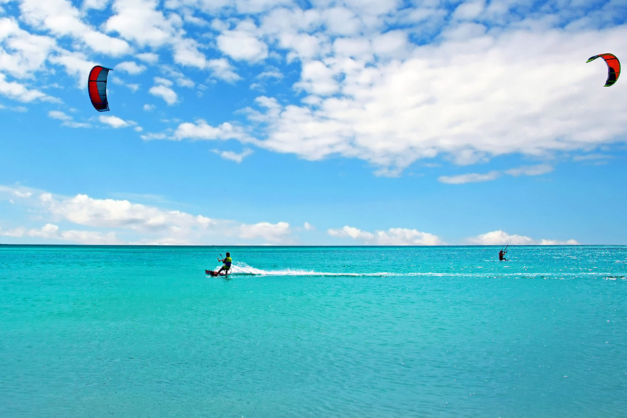 Grapefield Beach Kite Surfing, Oranjestad, Aruba