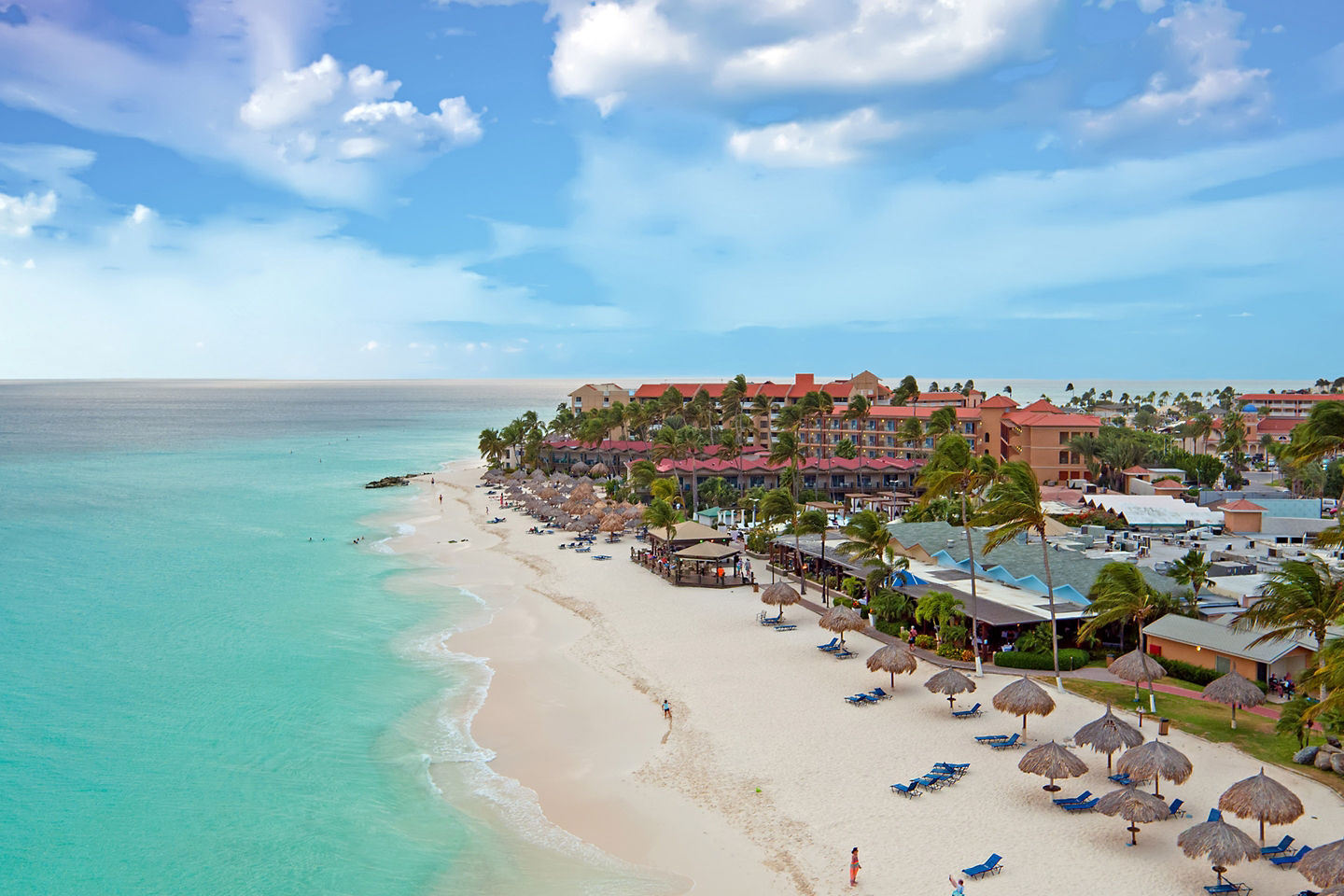 Manchebo Beach’s wide white sand meets calm turquoise water. - Oranjestad, Aruba