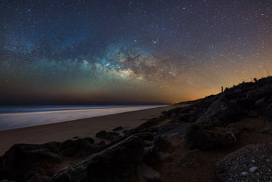 orlando florida beach milky way night sky