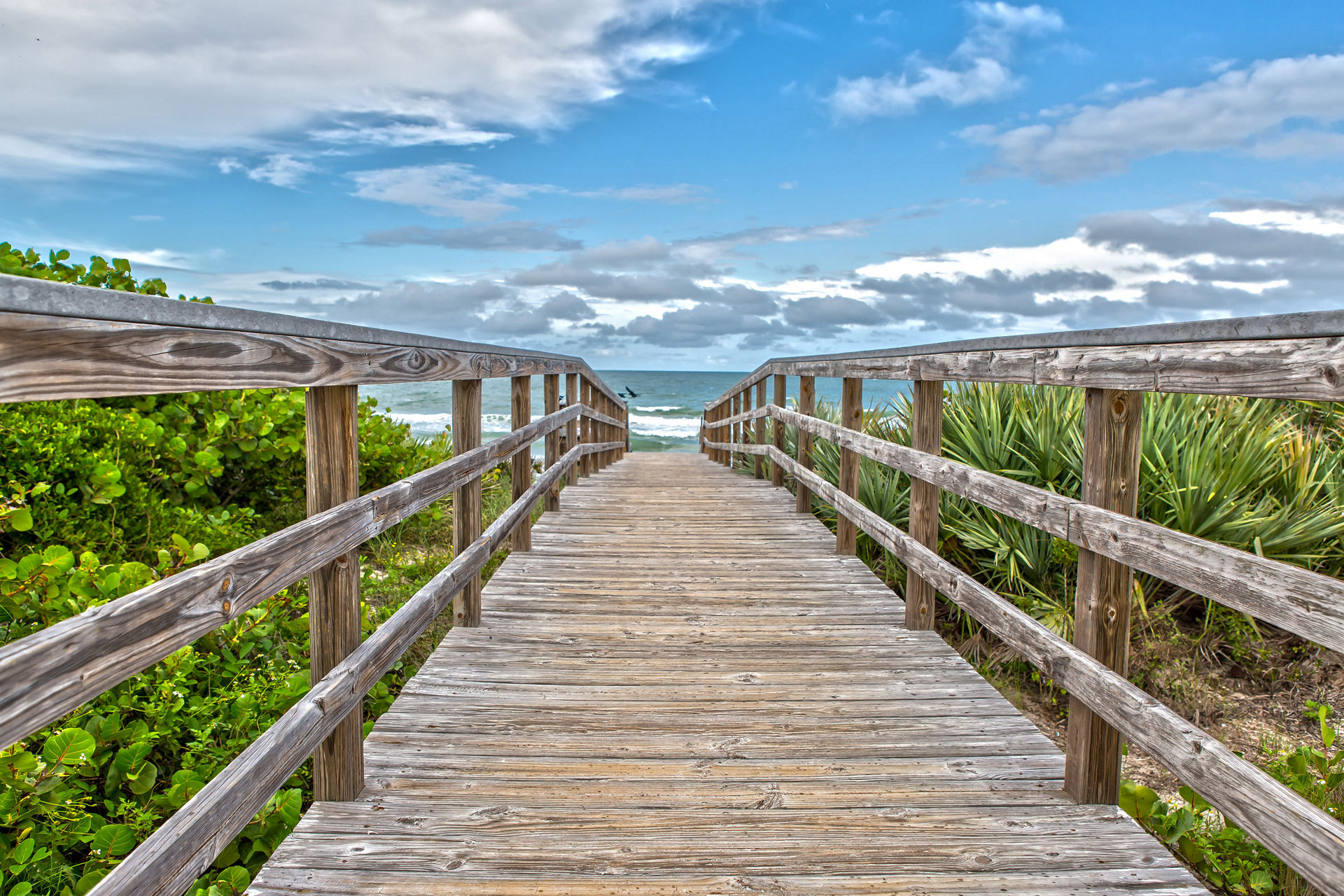 orlando florida beach wooden walkway