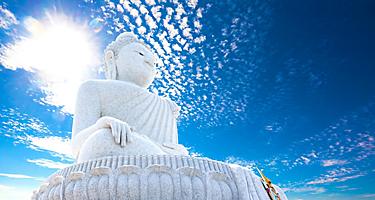 The big buddha statue at the temple, monastery in Phuket, Thailand