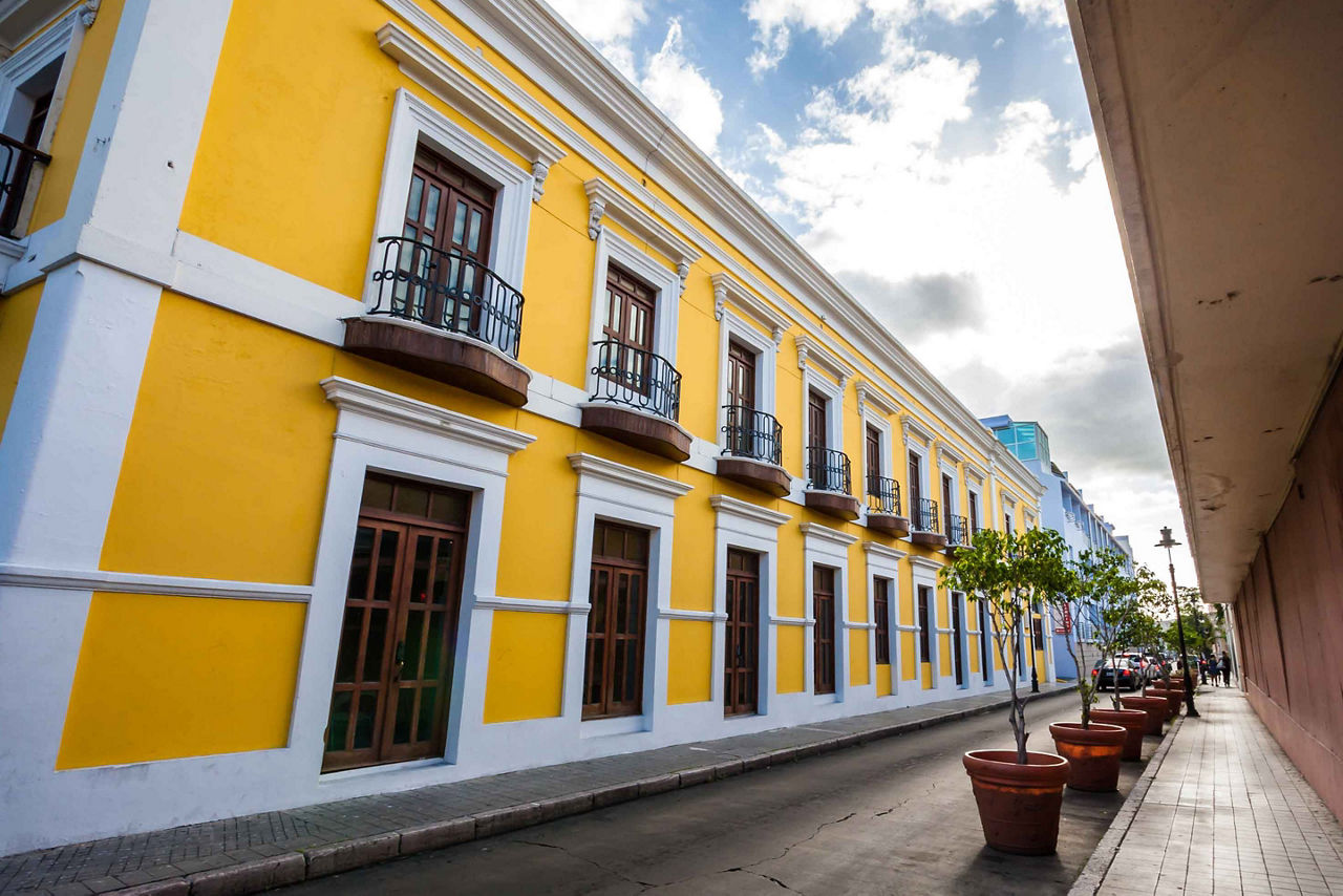 Viejo San Juan Yellow Buildings, Ponce, Puerto Rico