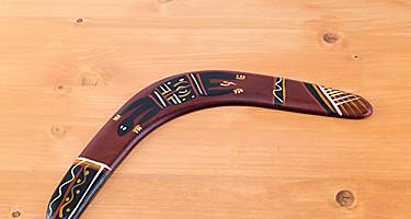 Traditional aborigine ornamental boomerang from Port Hedland, Australia