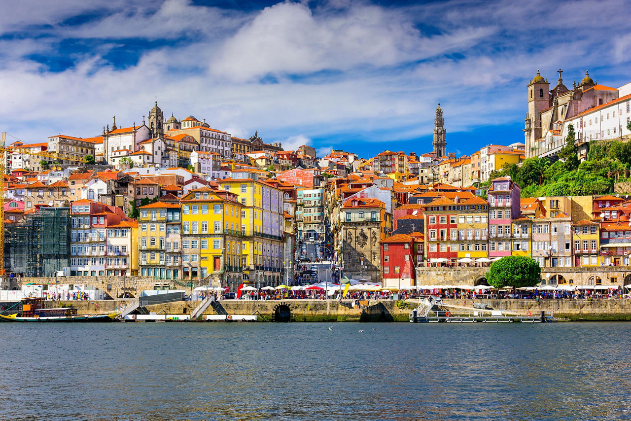 Porto (Leixoes), Portugal Old Town Skyline