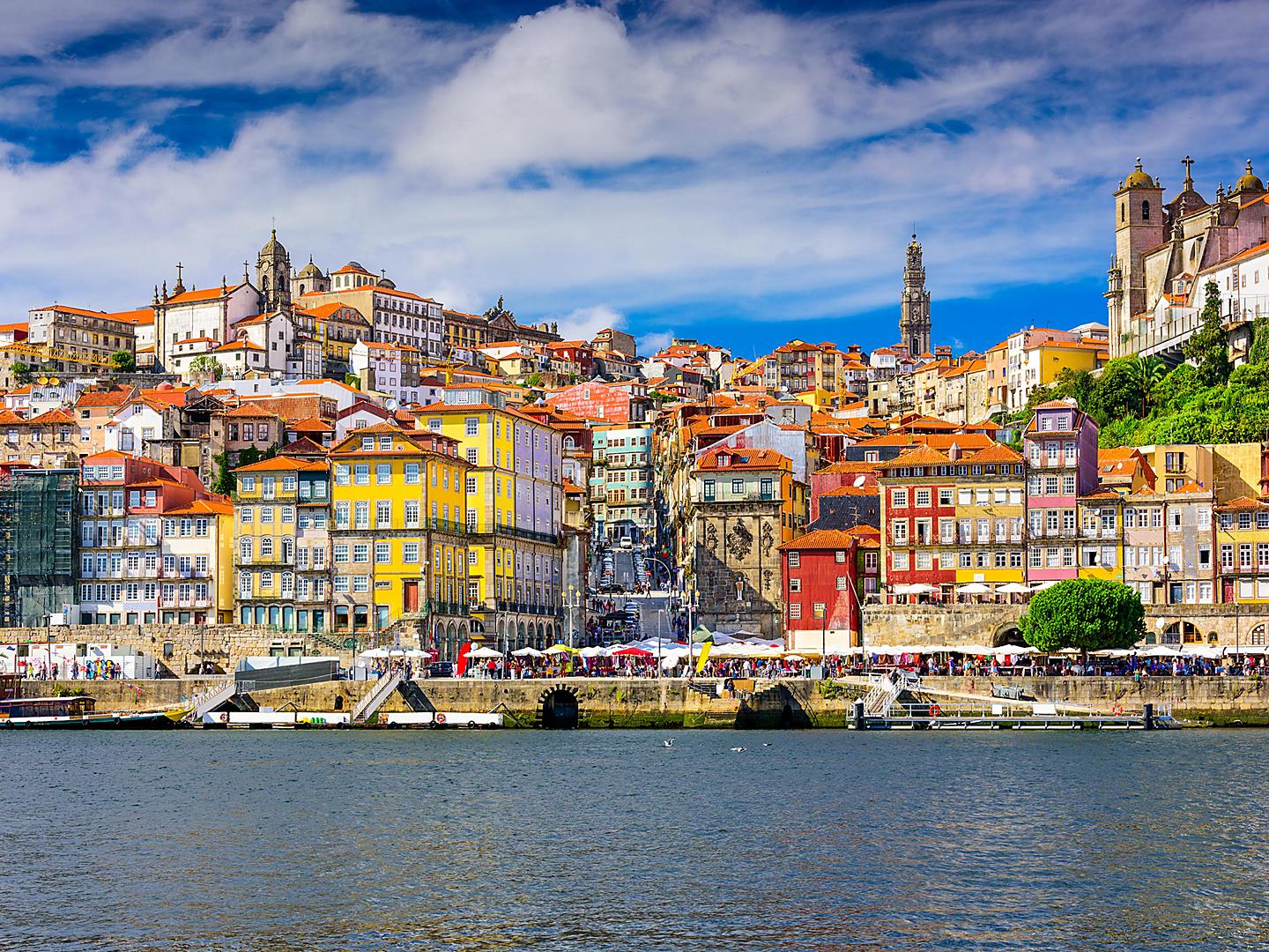 Porto (Leixoes), Portugal Old Town Skyline