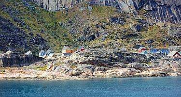 A small coastal settlement in Greenland