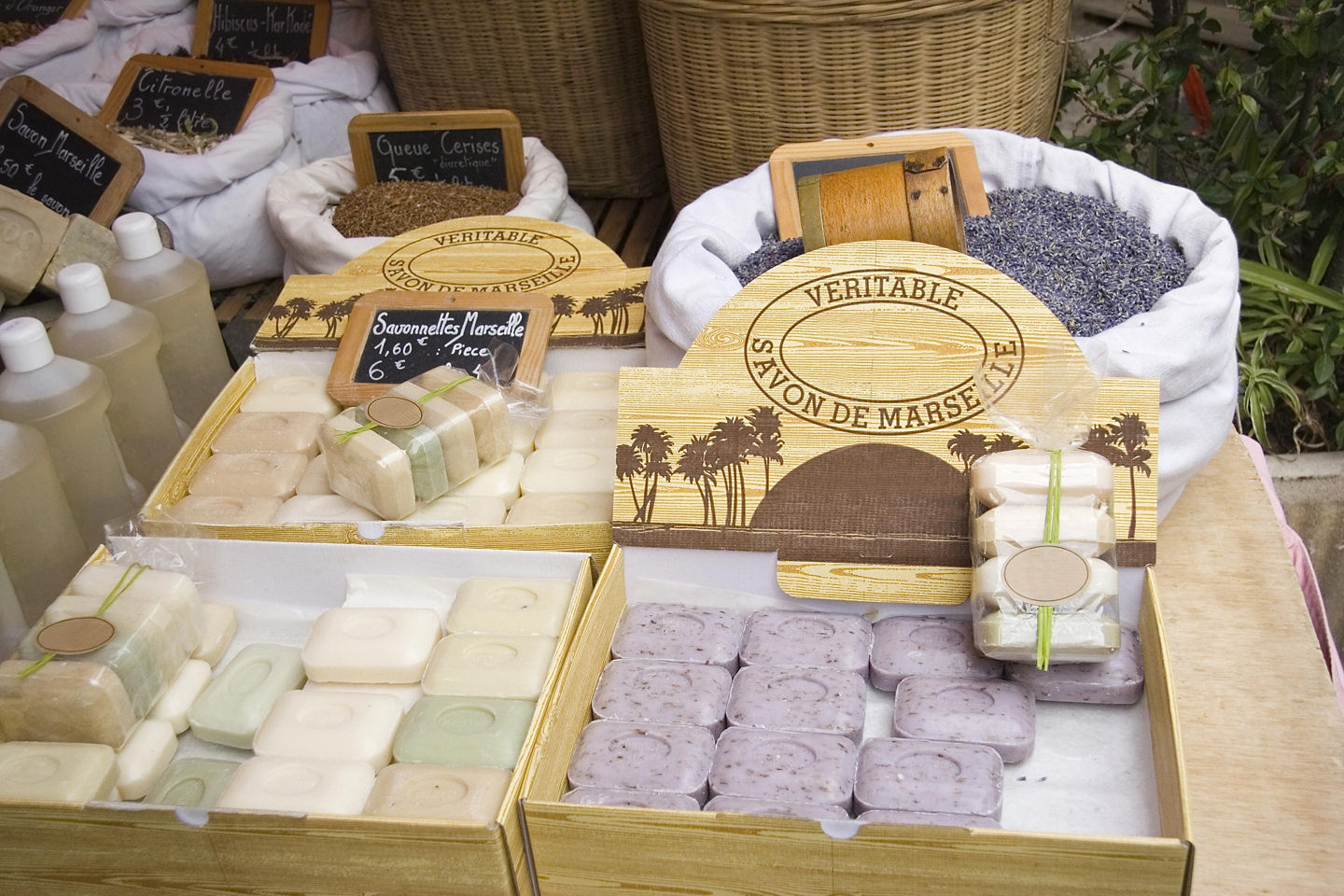 Savon de Marseille soaps make perfect, easy-to-pack souvenirs from Cannes. - Cannes, France