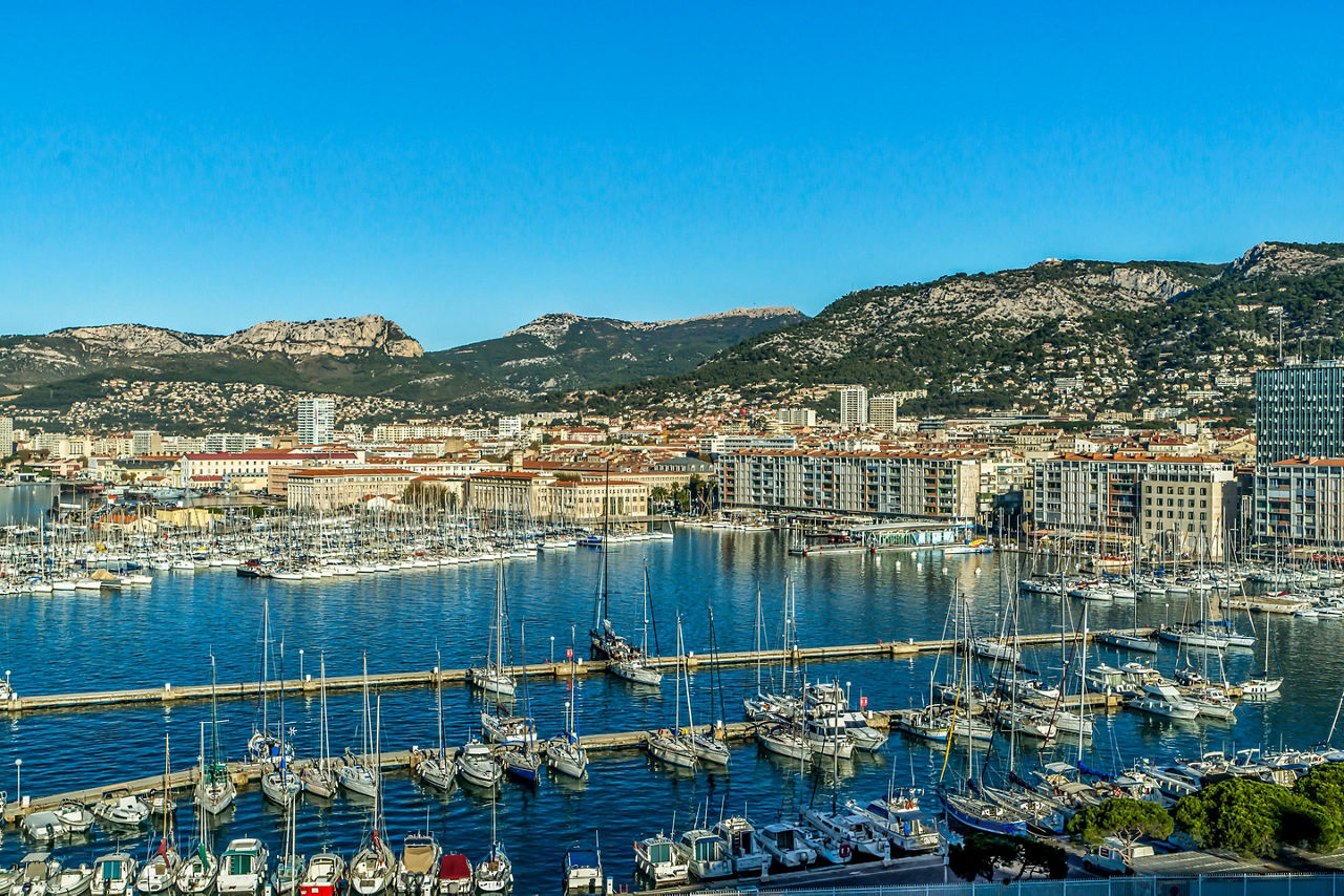 The Toulon harbor in France