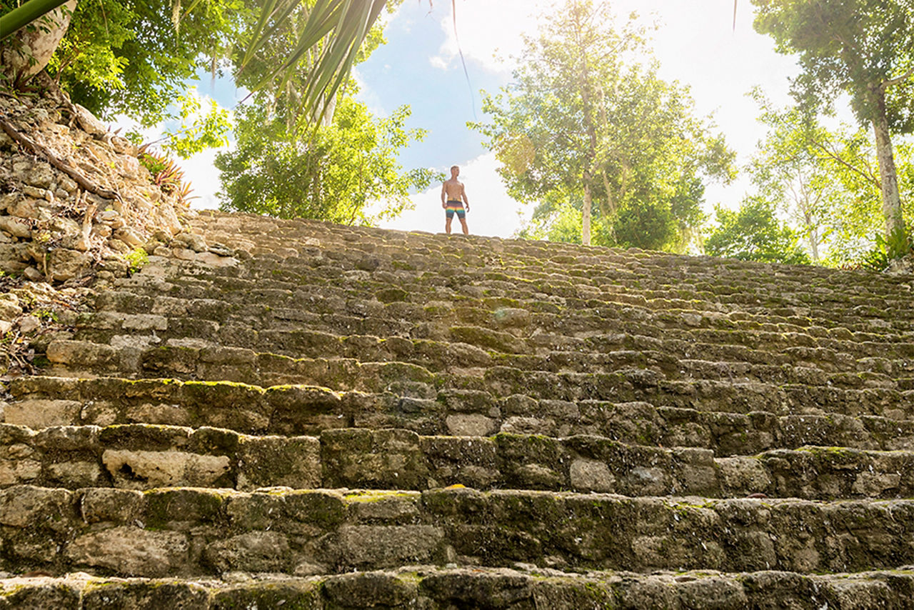 Costa Maya, Mexico, Chacchoben Mayan Ruins Steps