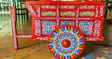 Traditional decorated ox cart in Puntarenas, Costa Rica