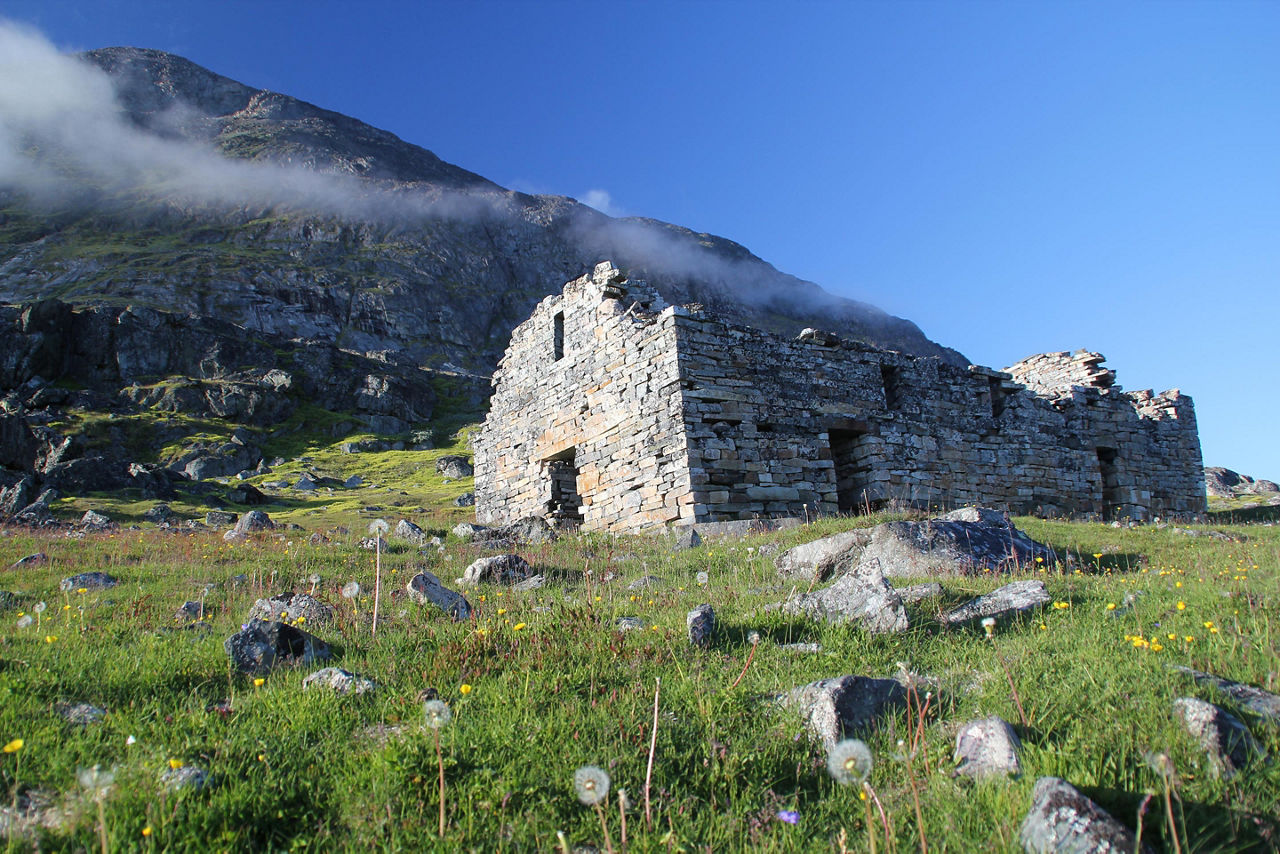 The ruins of a Norse building in Greenland