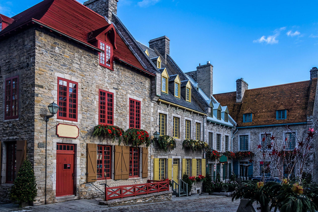 Various buildings within Riyak Square in Quebec City, Quebec