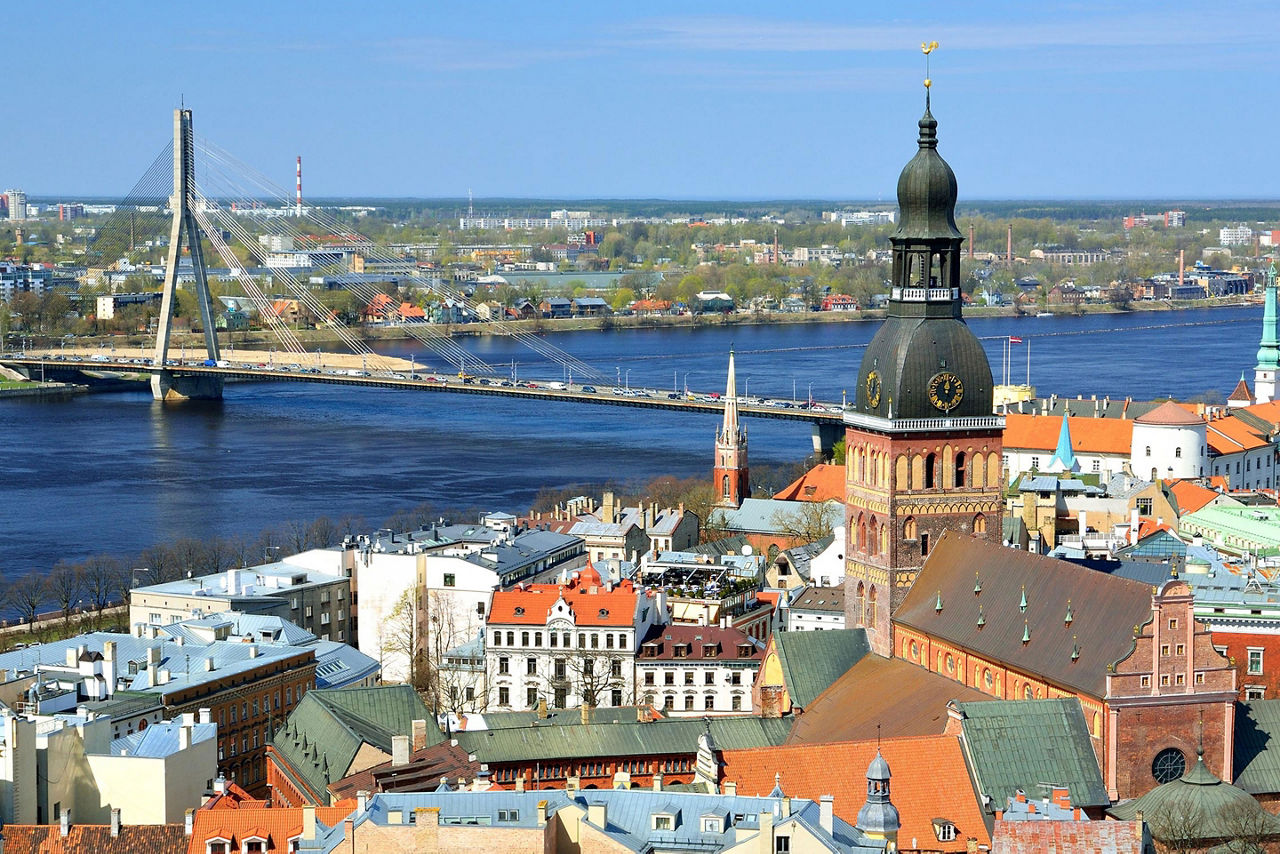 Riga, Latvia, Aerial City View