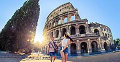 rome italy colosseum couple vacation cruise shore excursion