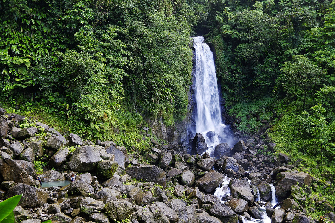 Trafalgar Falls at Morne Trois Pitons National Park, Roseau, Dominica