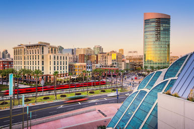 san diego california gaslamp quater cityscape