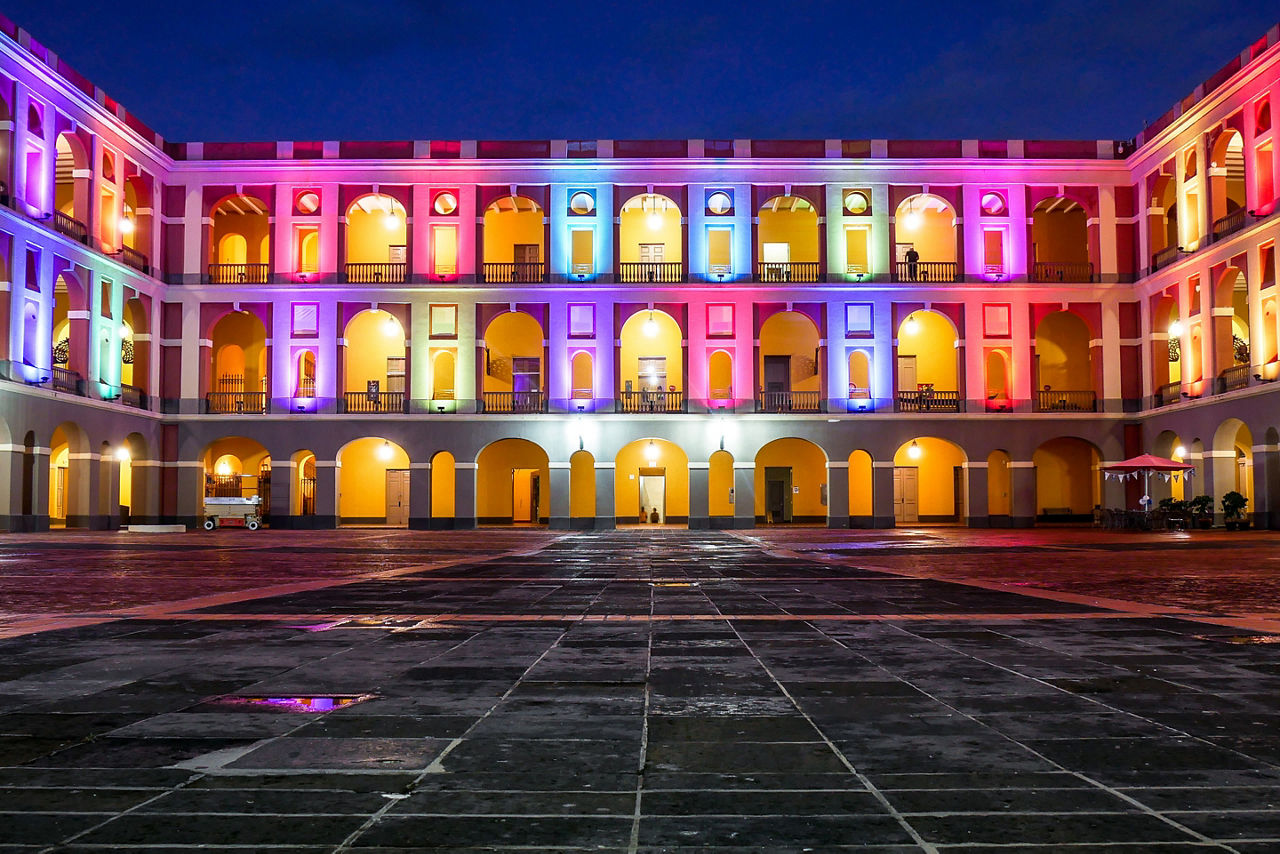 Museum of the Americas Light Show, San Juan, Puerto Rico