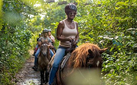 Woman Horse BackRiding,  San Juan, Puerto Rico