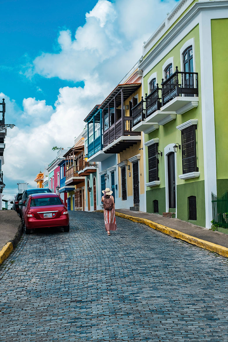 Colorful Architecture Road., San Juan, Puerto Rico