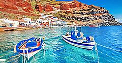 Santorini, Greece Fishing Boats