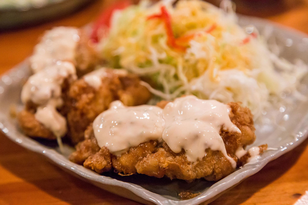 Chicken nanban, deep fried chicken with tartar sauce, Sasebo, Japan