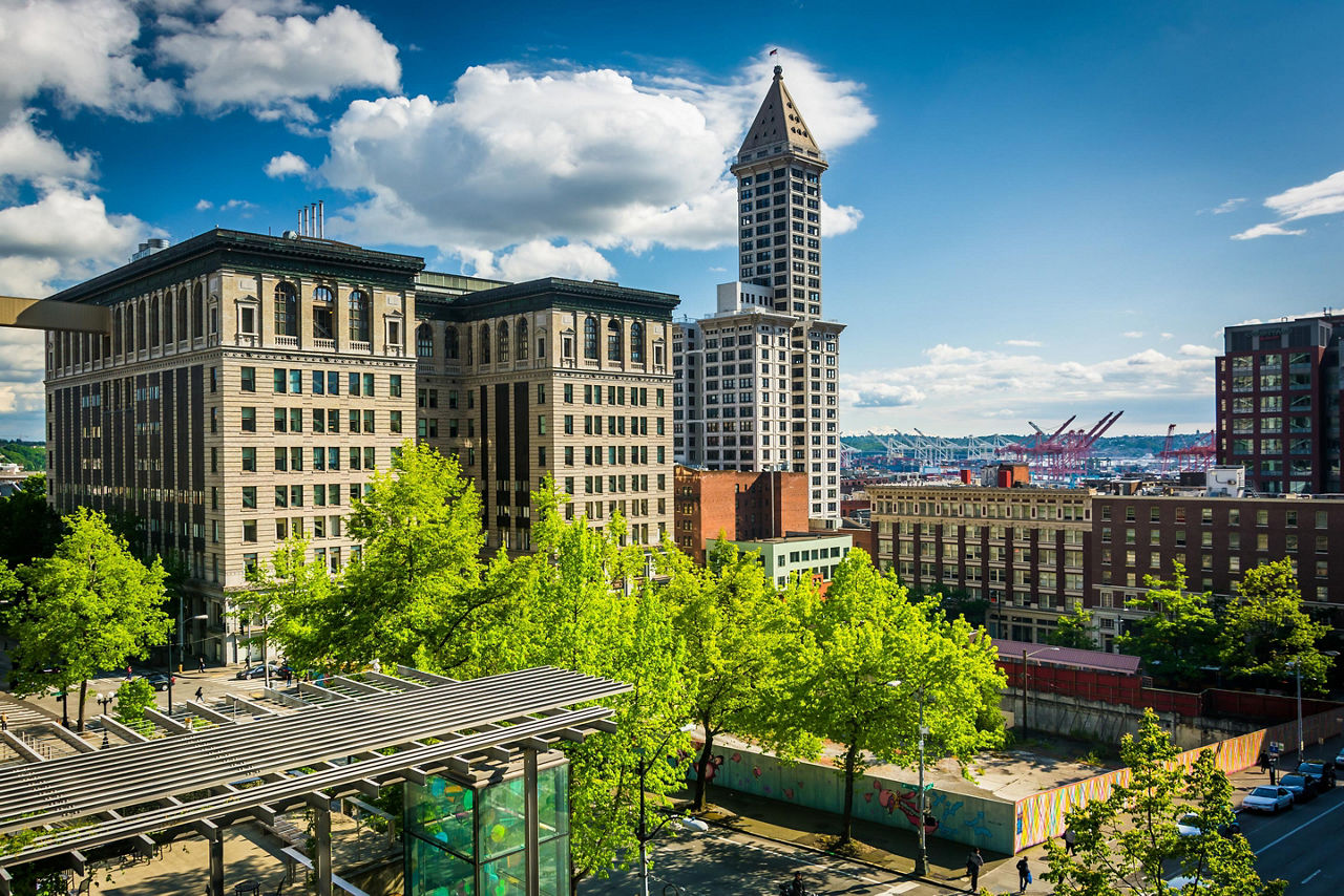 Seattle, Washington Buildings Near Pioneer Square