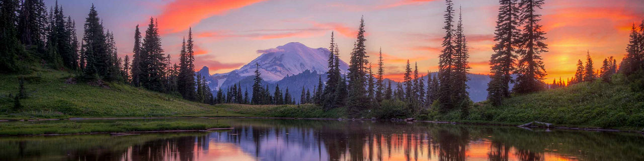 seattle washington nature mountains sunset skies 1920 480