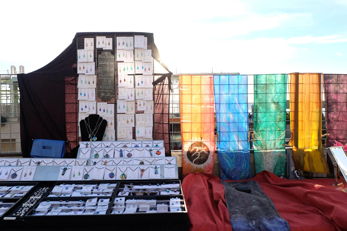 Kiosk selling jewelry in a markeplace. - Seattle, Washington