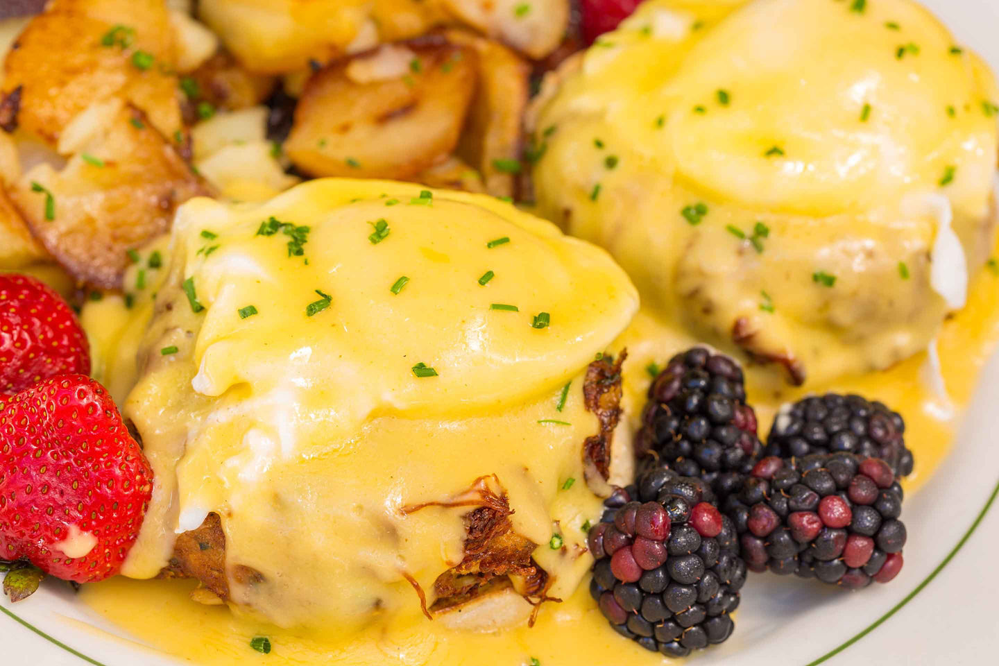 Fresh Alaskan crab tops warm eggs Benedict for a rich coastal brunch. - Seward, Alaska