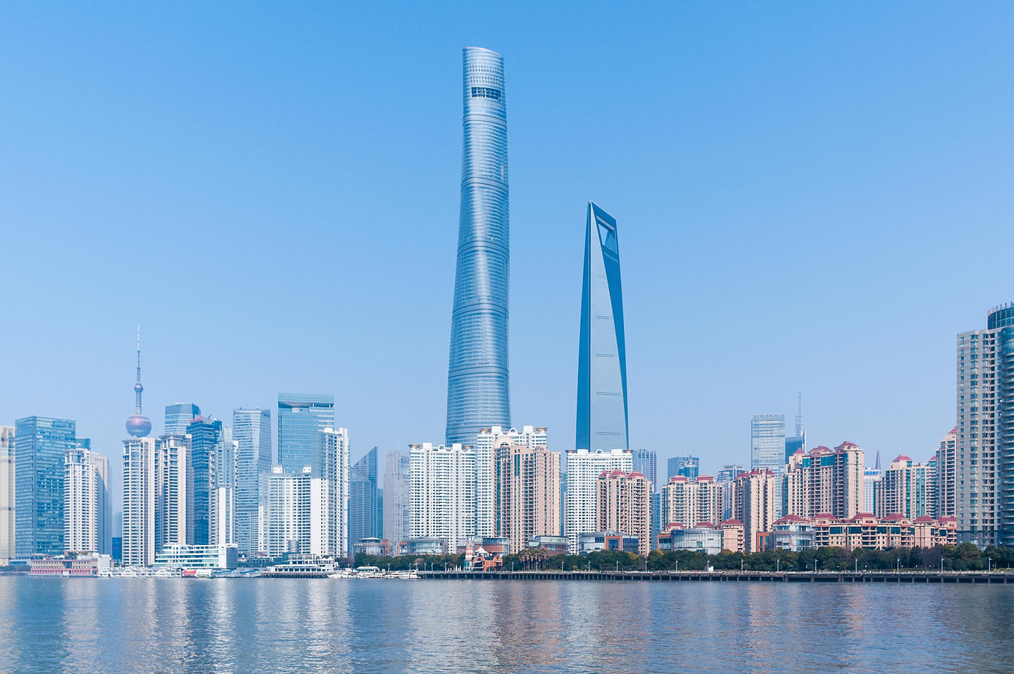 The twisting Shanghai Tower is meant to evoke a lucky dragon coming out of the earth. - Shanghai, China