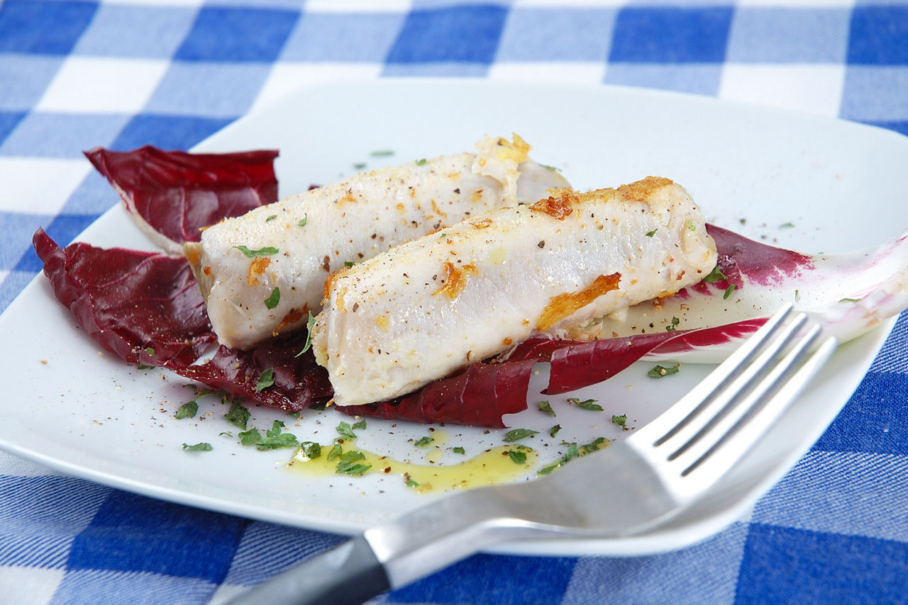 Swordfish roulades, involtini di pesce spada.