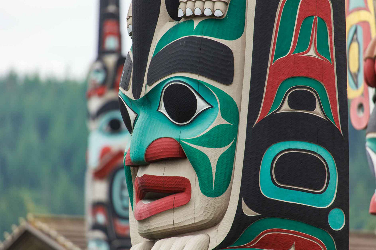Shopping Local Artist Totem Pole, Sitka, Alaska