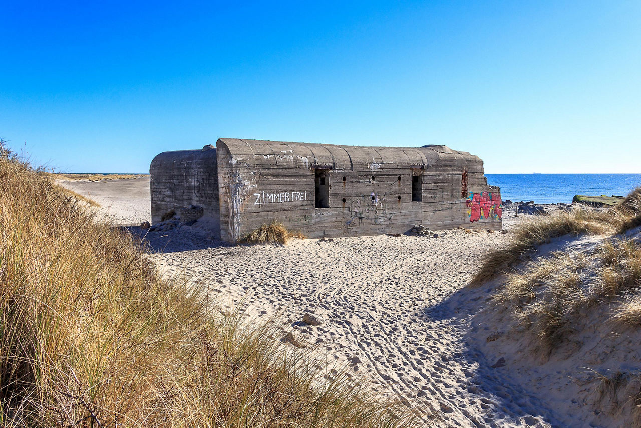 Skagen, Denmark, Beach bunker