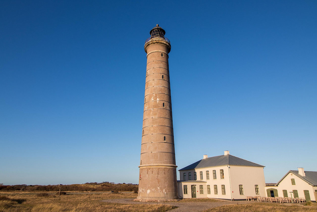 The Skagen lighthouse in Skagen, Denmark