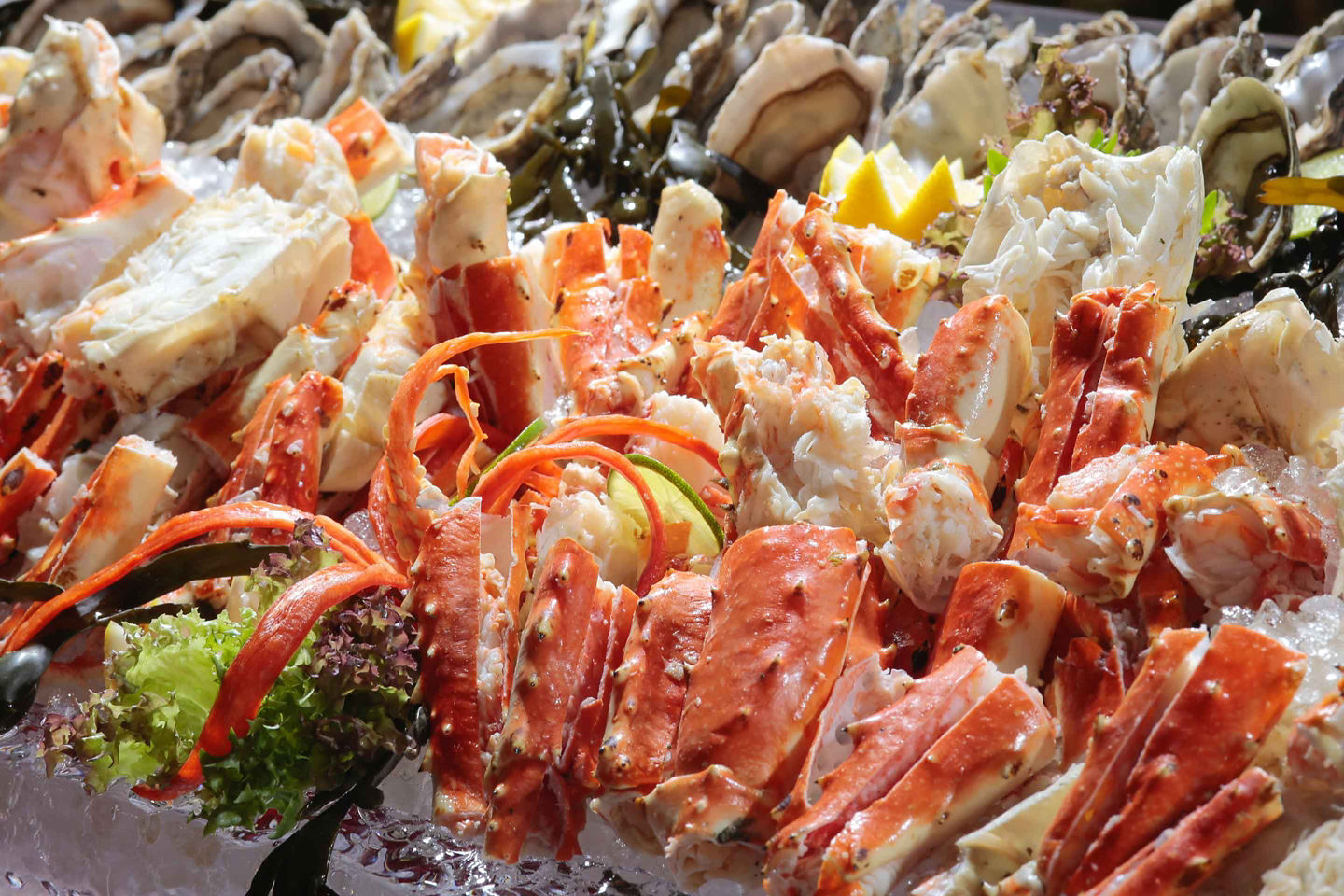 Alaskan crab legs. - Skagway, Alaska