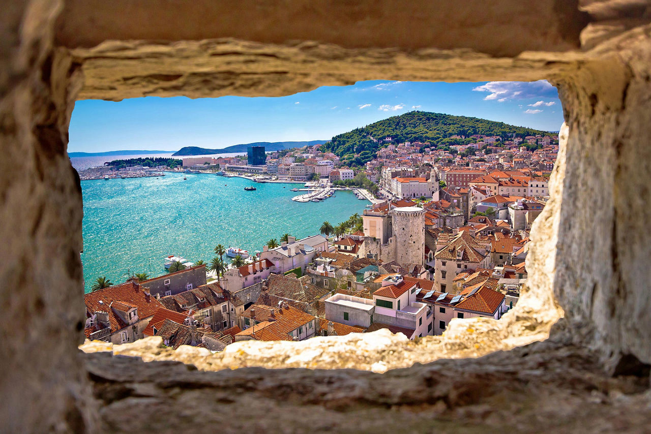 Split, Croatia Stone Window